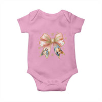 Jesus Christmas Coquette Bow Nativity Bible Verse Christian Baby Onesie - Wonder Print Shop