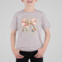 Jesus Christmas Coquette Bow Nativity Bible Verse Christian T Shirt For Kid - Wonder Print Shop