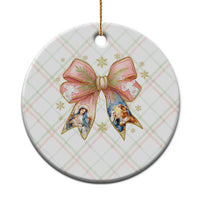 Jesus Christmas Coquette Bow Nativity Bible Verse Christian Ceramic Ornament - Wonder Print Shop