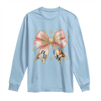Jesus Christmas Coquette Bow Nativity Bible Verse Christian Long Sleeve Shirt - Wonder Print Shop