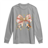 Jesus Christmas Coquette Bow Nativity Bible Verse Christian Long Sleeve Shirt - Wonder Print Shop