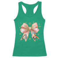 Jesus Christmas Coquette Bow Nativity Bible Verse Christian Racerback Tank Top - Wonder Print Shop