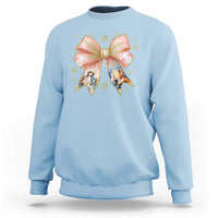 Jesus Christmas Coquette Bow Nativity Bible Verse Christian Sweatshirt - Wonder Print Shop