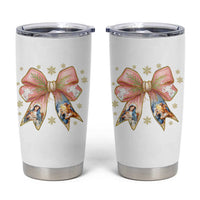 Jesus Christmas Coquette Bow Nativity Bible Verse Christian Tumbler Cup - Wonder Print Shop