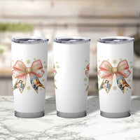 Jesus Christmas Coquette Bow Nativity Bible Verse Christian Tumbler Cup - Wonder Print Shop