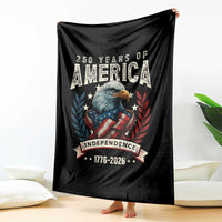 250 Years Of America Throw Blanket 250th American Anniversary Independence Bald Eagle - Wonder Print Shop