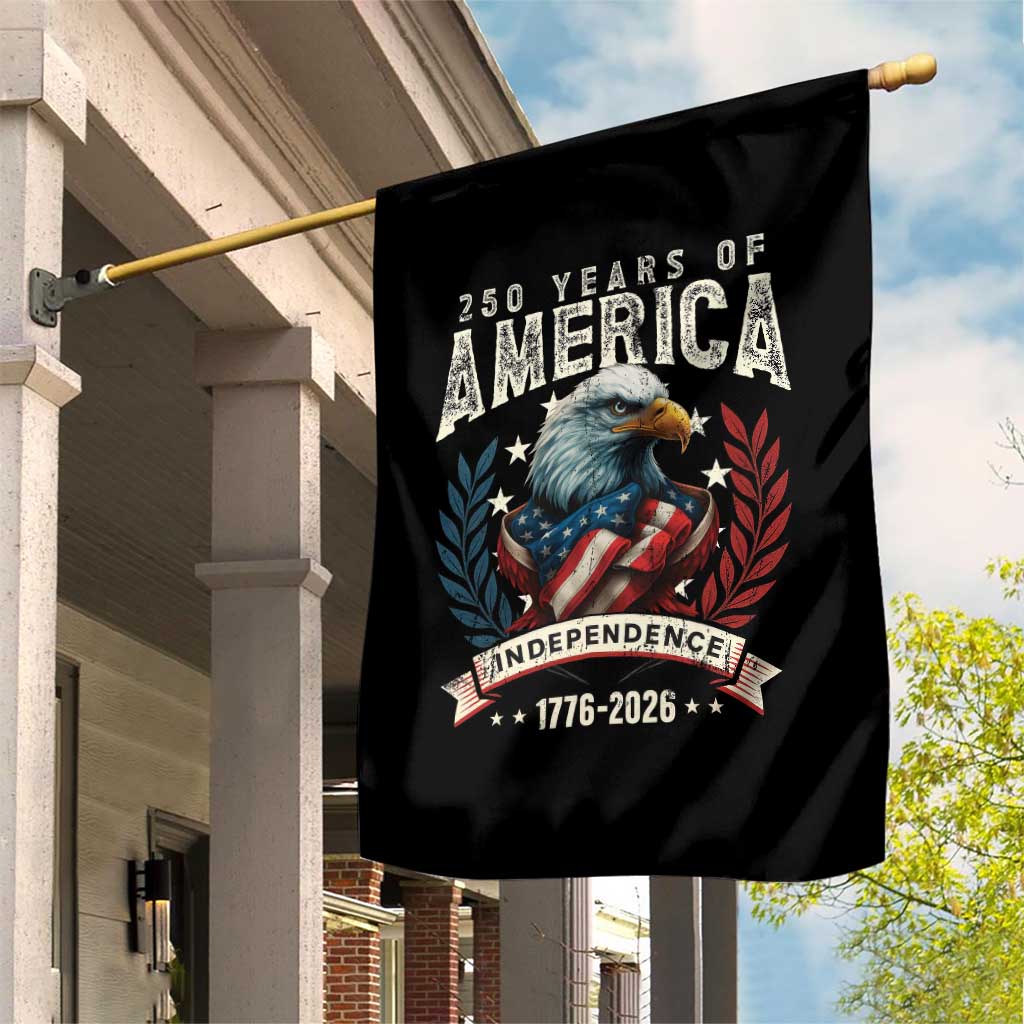 250 Years Of America Garden Flag 250th American Anniversary Independence Bald Eagle - Wonder Print Shop
