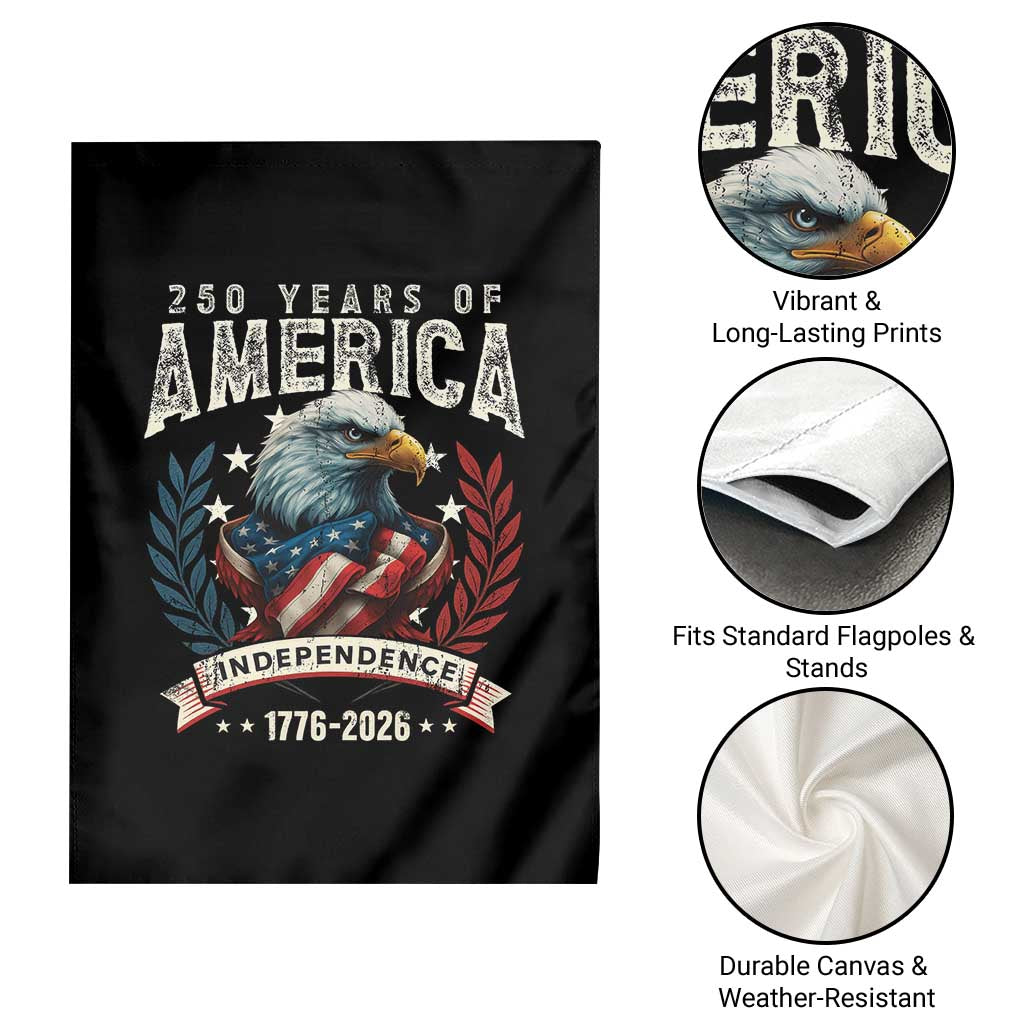 250 Years Of America Garden Flag 250th American Anniversary Independence Bald Eagle - Wonder Print Shop