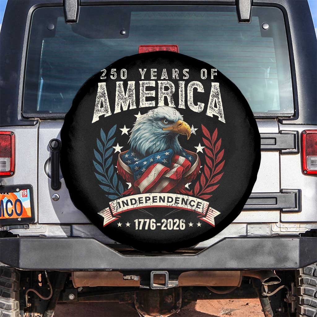 250 Years Of America Spare Tire Cover 250th American Anniversary Independence Bald Eagle - Wonder Print Shop
