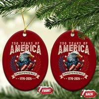250 Years Of America Ceramic Ornament 250th American Anniversary Independence Bald Eagle - Wonder Print Shop