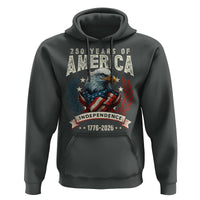 250 Years Of America Hoodie 250th American Anniversary Independence Bald Eagle - Wonder Print Shop