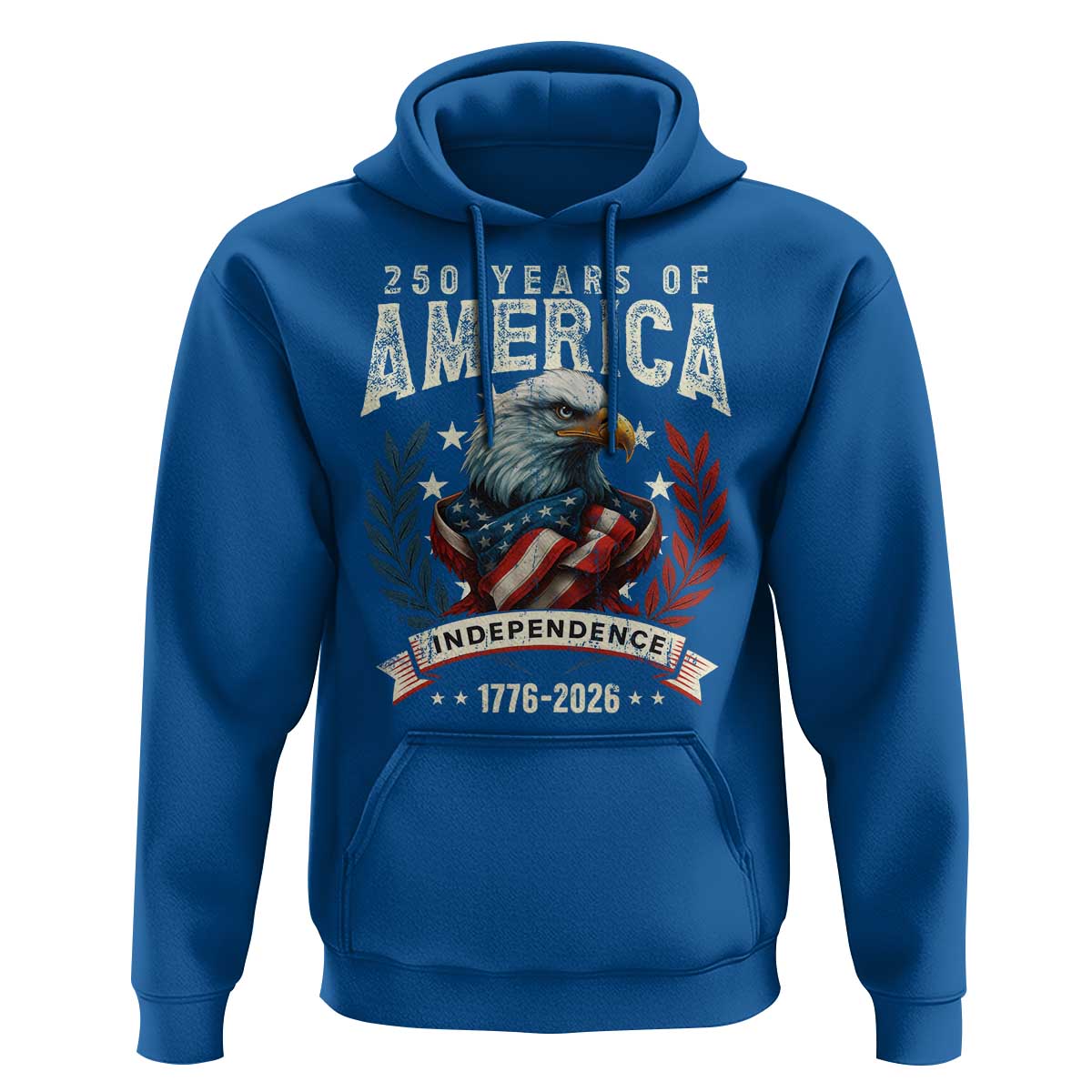250 Years Of America Hoodie 250th American Anniversary Independence Bald Eagle - Wonder Print Shop