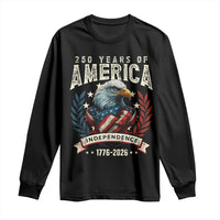 250 Years Of America Long Sleeve Shirt 250th American Anniversary Independence Bald Eagle - Wonder Print Shop