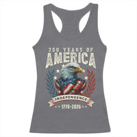 250 Years Of America Racerback Tank Top 250th American Anniversary Independence Bald Eagle - Wonder Print Shop