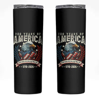 250 Years Of America Skinny Tumbler 250th American Anniversary Independence Bald Eagle - Wonder Print Shop