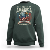 250 Years Of America Sweatshirt 250th American Anniversary Independence Bald Eagle - Wonder Print Shop