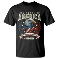 250 Years Of America T Shirt 250th American Anniversary Independence Bald Eagle - Wonder Print Shop