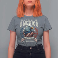 250 Years Of America T Shirt For Women 250th American Anniversary Independence Bald Eagle - Wonder Print Shop