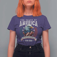 250 Years Of America T Shirt For Women 250th American Anniversary Independence Bald Eagle - Wonder Print Shop