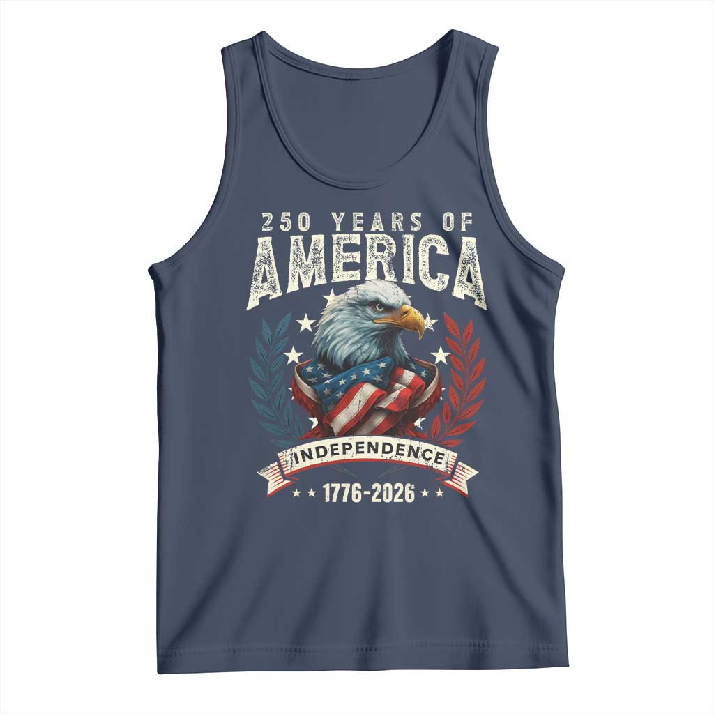 250 Years Of America Tank Top 250th American Anniversary Independence Bald Eagle - Wonder Print Shop