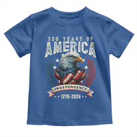 250 Years Of America Toddler T Shirt 250th American Anniversary Independence Bald Eagle - Wonder Print Shop