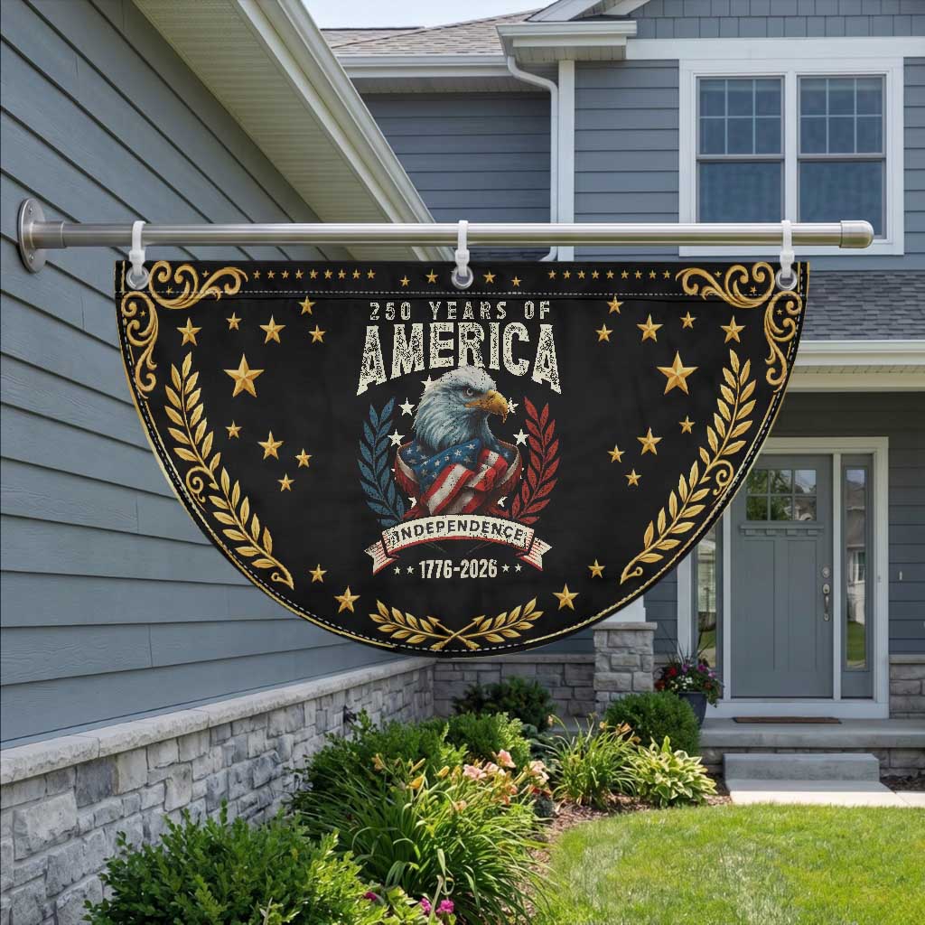 250 Years Of America Patriotic Fan Flag 250th American Anniversary Independence Bald Eagle