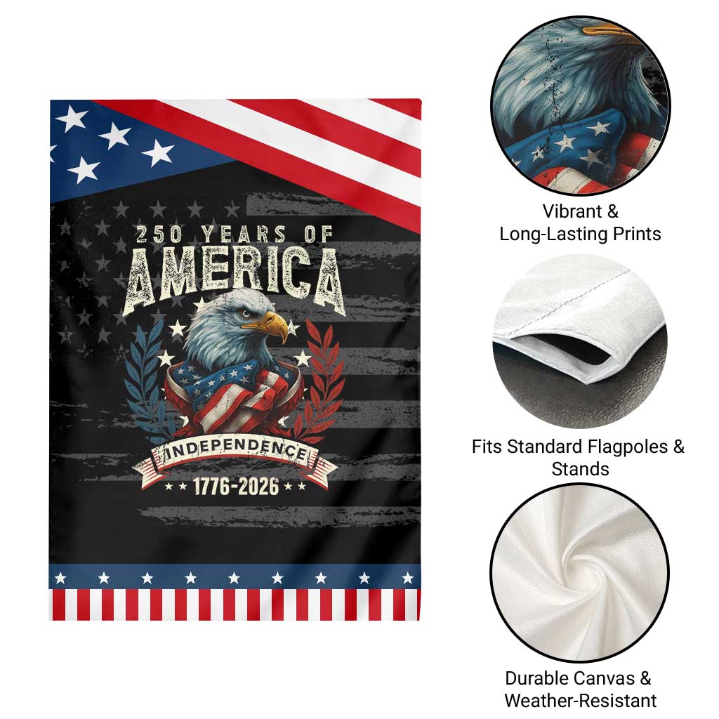 250 Years Of America Garden Flag 250th American Anniversary Independence Bald Eagle