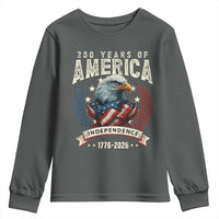 250 Years Of America Youth Sweatshirt 250th American Anniversary Independence Bald Eagle - Wonder Print Shop