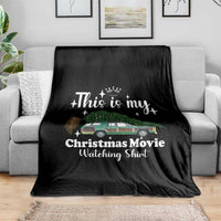 This Is My Christmas Movie Watching Throw Blanket Vintage Xmas Tree Car - Wonder Print Shop