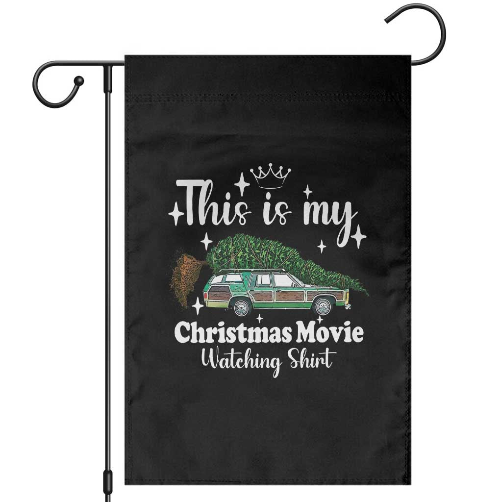 This Is My Christmas Movie Watching Garden Flag Vintage Xmas Tree Car - Wonder Print Shop