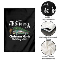 This Is My Christmas Movie Watching Garden Flag Vintage Xmas Tree Car - Wonder Print Shop