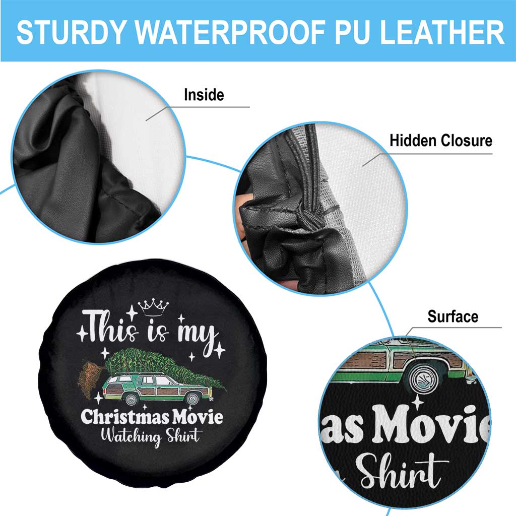 This Is My Christmas Movie Watching Spare Tire Cover Vintage Xmas Tree Car - Wonder Print Shop