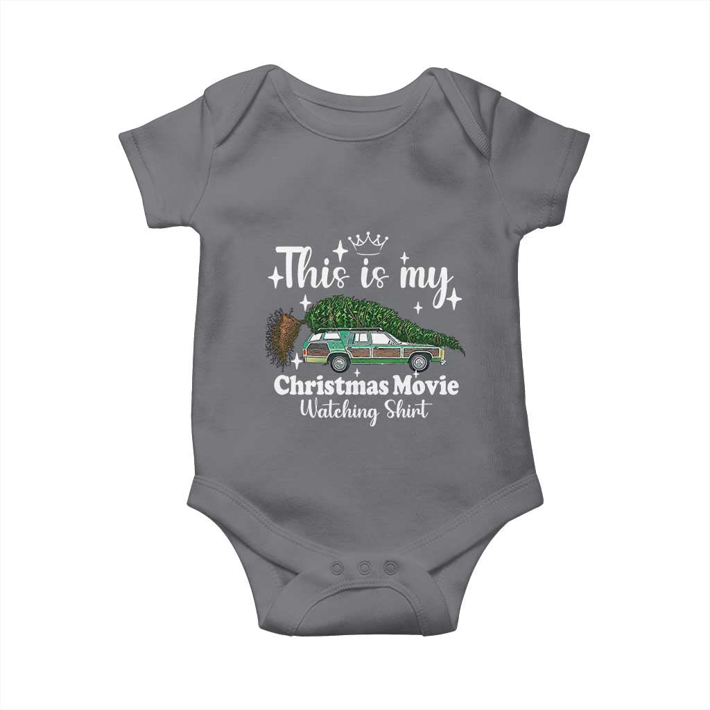 This Is My Christmas Movie Watching Baby Onesie Vintage Xmas Tree Car - Wonder Print Shop