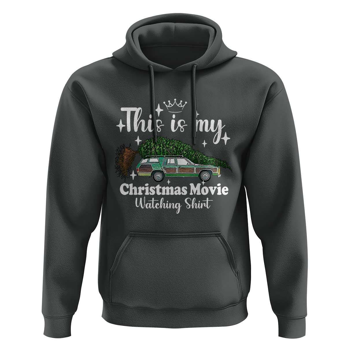 This Is My Christmas Movie Watching Hoodie Vintage Xmas Tree Car - Wonder Print Shop