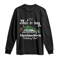 This Is My Christmas Movie Watching Long Sleeve Shirt Vintage Xmas Tree Car - Wonder Print Shop