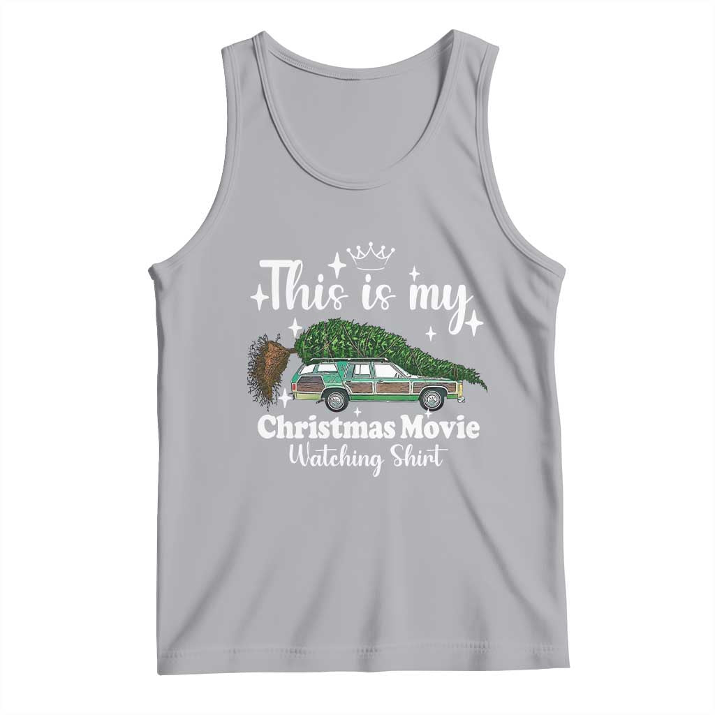This Is My Christmas Movie Watching Tank Top Vintage Xmas Tree Car - Wonder Print Shop
