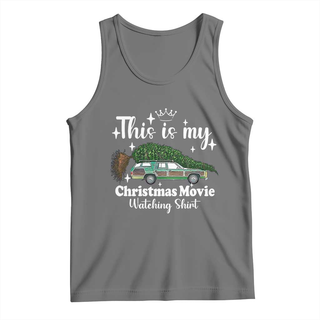 This Is My Christmas Movie Watching Tank Top Vintage Xmas Tree Car - Wonder Print Shop