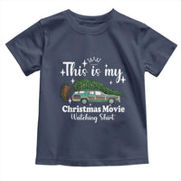 This Is My Christmas Movie Watching Toddler T Shirt Vintage Xmas Tree Car - Wonder Print Shop