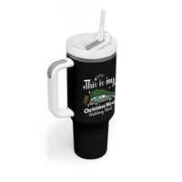 This Is My Christmas Movie Watching Tumbler With Handle Vintage Xmas Tree Car - Wonder Print Shop