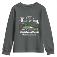 This Is My Christmas Movie Watching Youth Sweatshirt Vintage Xmas Tree Car - Wonder Print Shop
