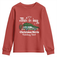 This Is My Christmas Movie Watching Youth Sweatshirt Vintage Xmas Tree Car - Wonder Print Shop