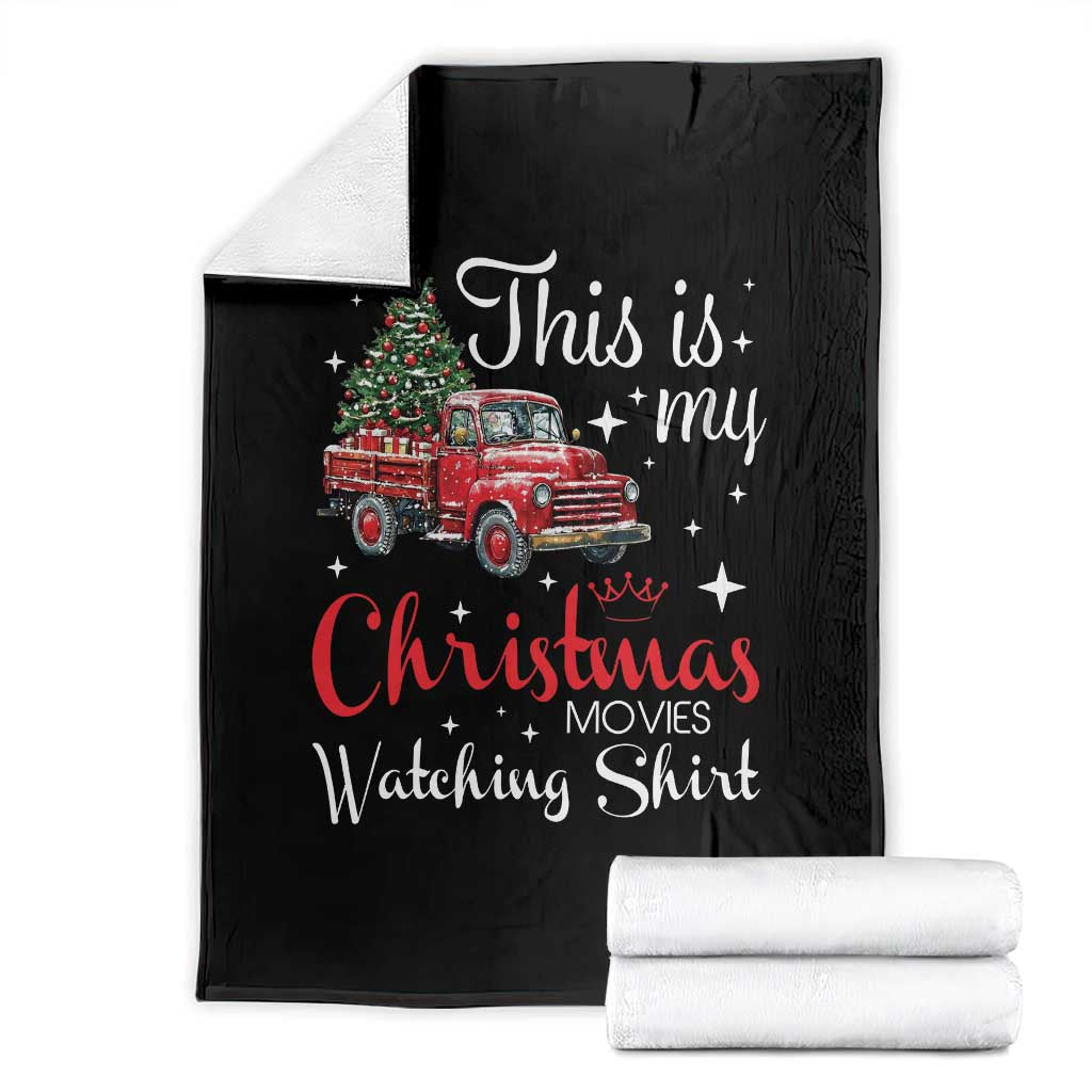 This Is My Christmas Movie Watching Throw Blanket Vintage Red Truck - Wonder Print Shop