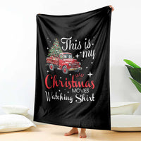 This Is My Christmas Movie Watching Throw Blanket Vintage Red Truck - Wonder Print Shop