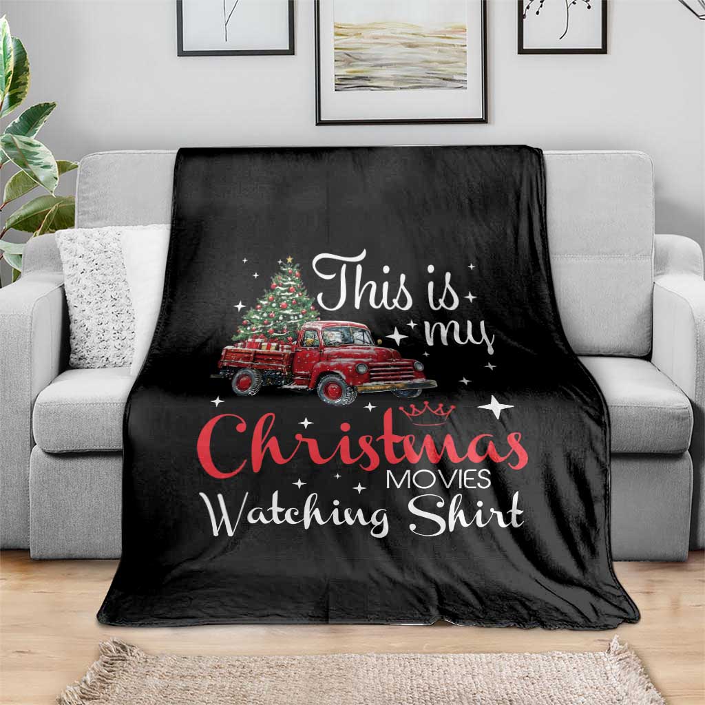 This Is My Christmas Movie Watching Throw Blanket Vintage Red Truck - Wonder Print Shop