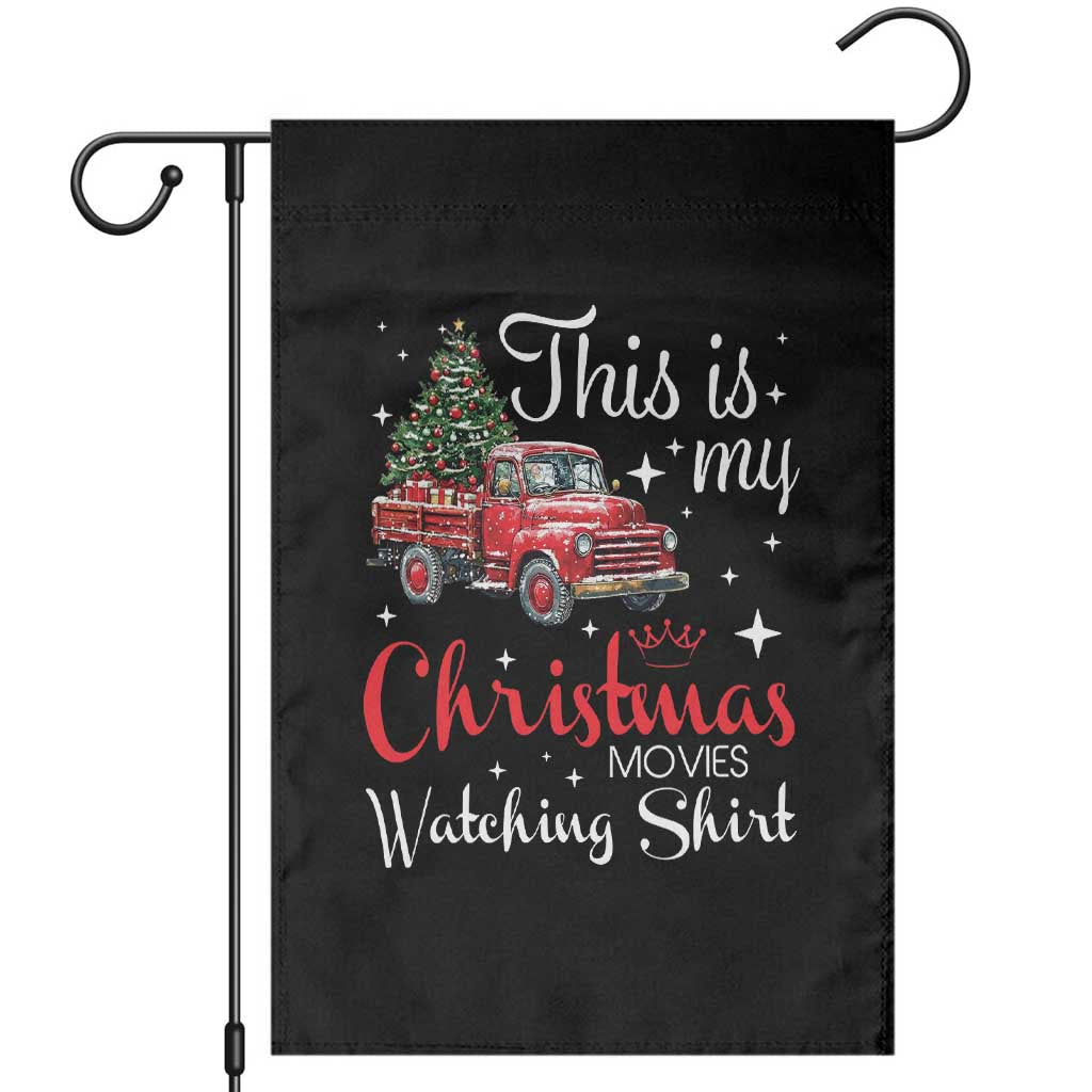 This Is My Christmas Movie Watching Garden Flag Vintage Red Truck - Wonder Print Shop