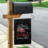 This Is My Christmas Movie Watching Garden Flag Vintage Red Truck - Wonder Print Shop