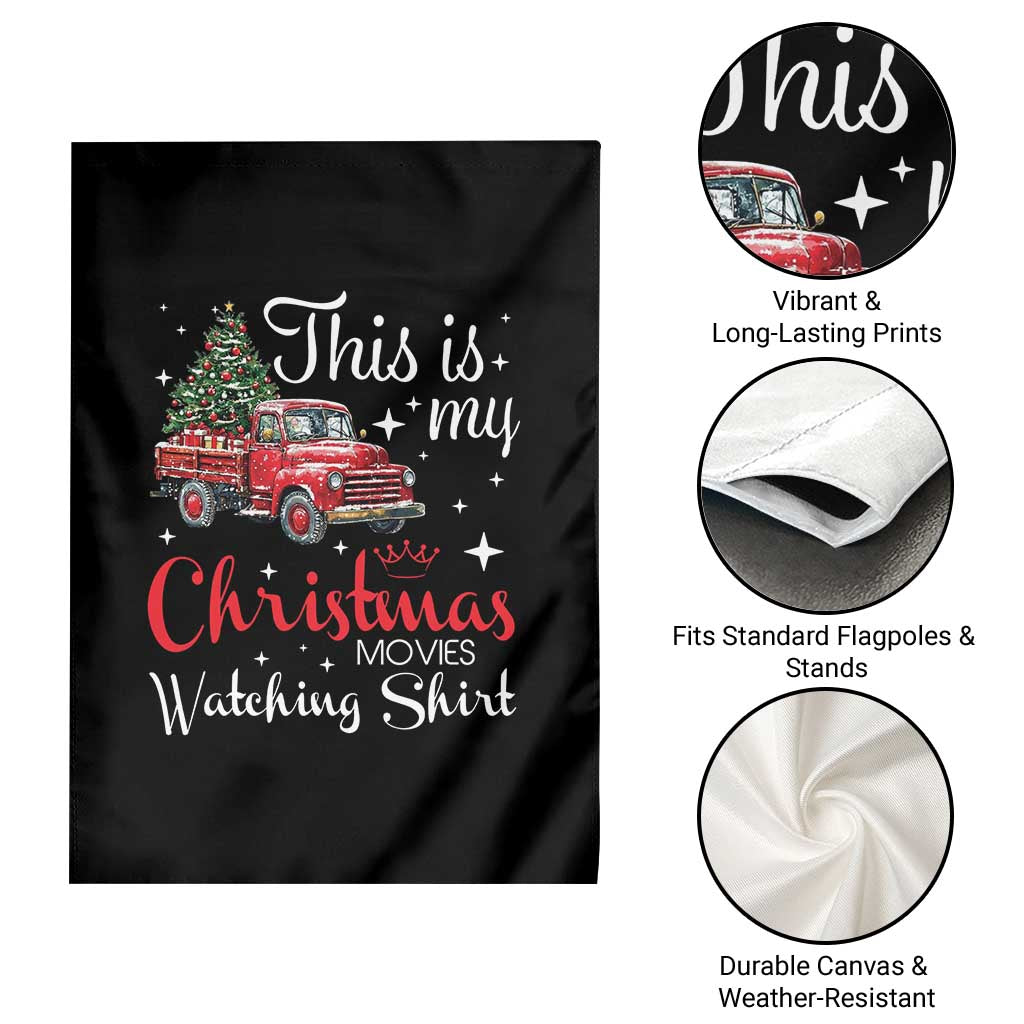 This Is My Christmas Movie Watching Garden Flag Vintage Red Truck - Wonder Print Shop