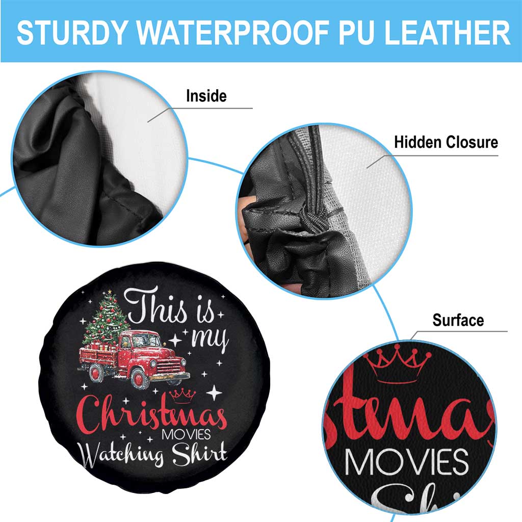 This Is My Christmas Movie Watching Spare Tire Cover Vintage Red Truck - Wonder Print Shop