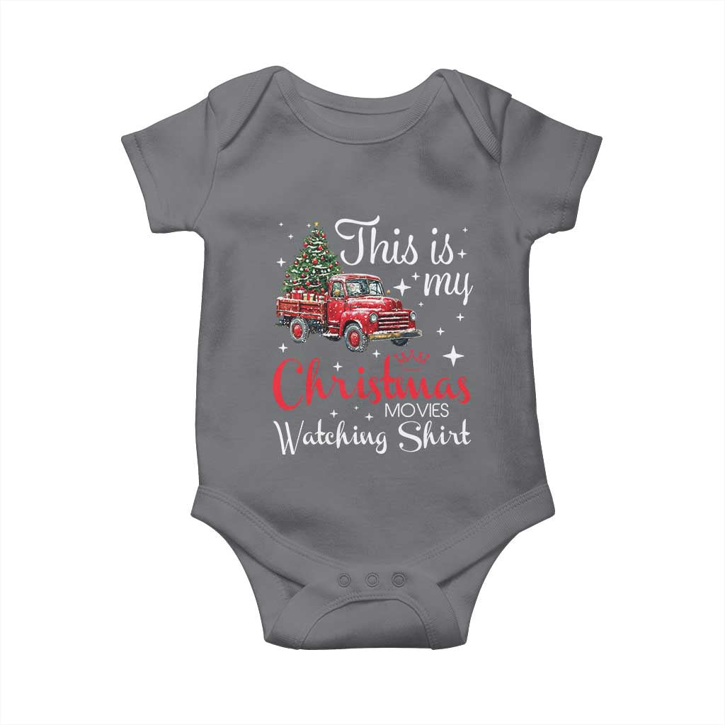 This Is My Christmas Movie Watching Baby Onesie Vintage Red Truck - Wonder Print Shop
