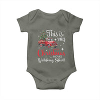 This Is My Christmas Movie Watching Baby Onesie Vintage Red Truck - Wonder Print Shop